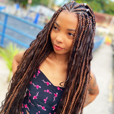 Tranças Box Braids: Jumbo Loiro